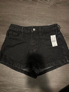 PacSun Black High-Rise Denim Shorts